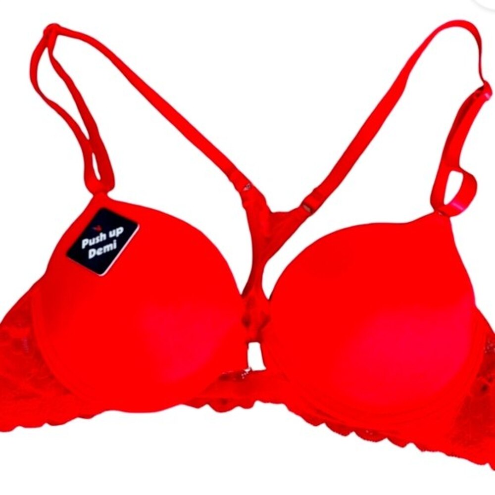 I Love Your Style Push up Demi Bra Size 32A red *